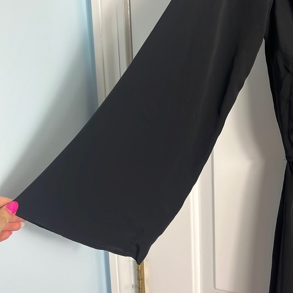 Topshop Tiffany Knot Mini Dress Black LBD Size 4 - Picture 6 of 12